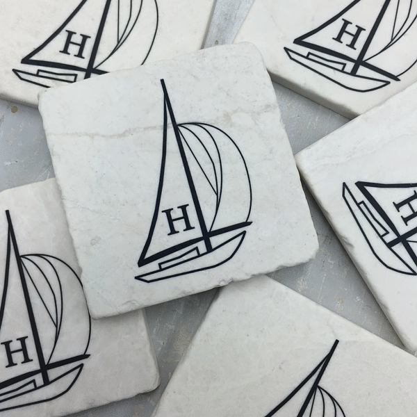 Nautical Sandstone Coasters (Set of 4)