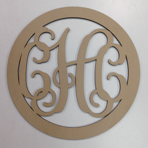Circle Script Monogram 18"
