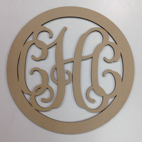 Circle Script Monogram 18"
