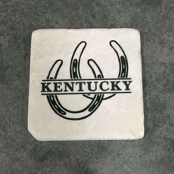 Gettin' Lucky in Kentucky Sandstone Coaster