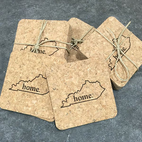 Cork Coaster Set - Home.