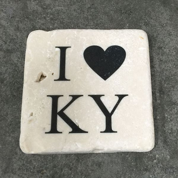 I Love KY Sandstone Coaster