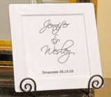 Elegant Square Platter & Easel Set