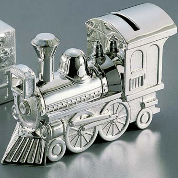 Train Piggy Bank (Nickel Finish)