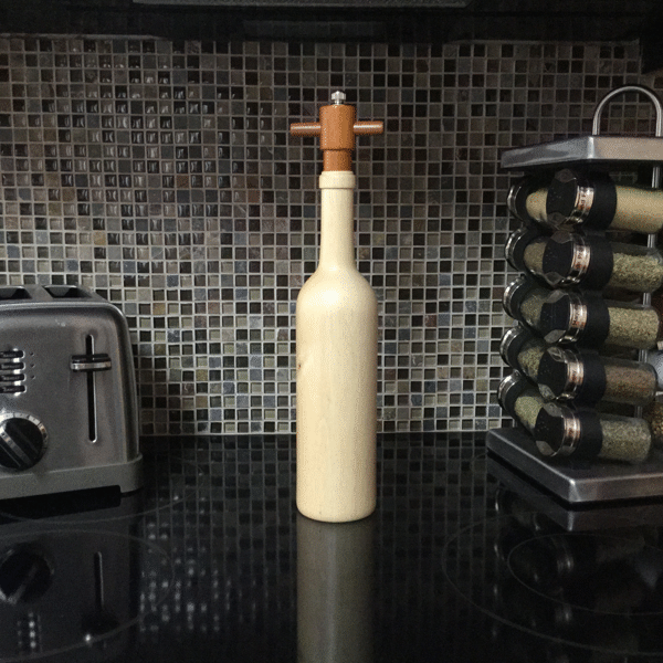 Vintage Wine Bottle Peppermill