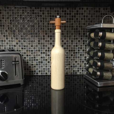 Vintage Wine Bottle Peppermill