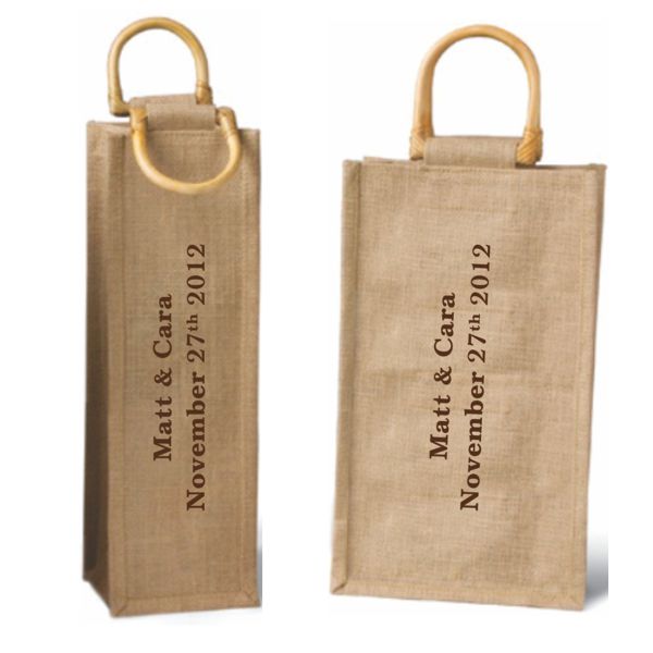 Wine Bag Jute Set