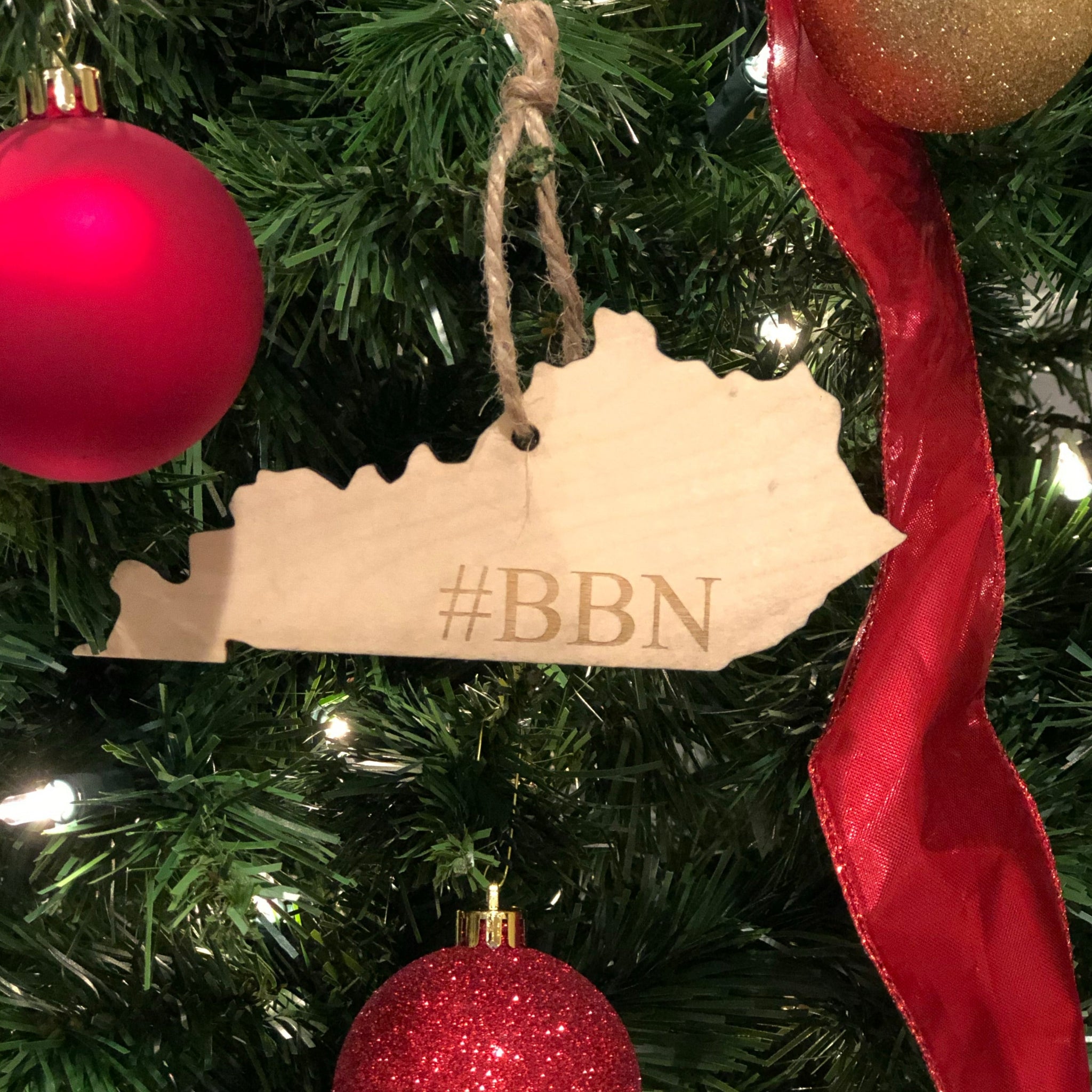 Big Blue Wood Ornament