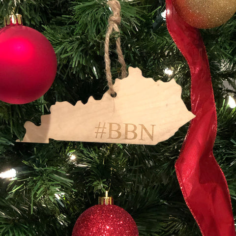 Big Blue Wood Ornament