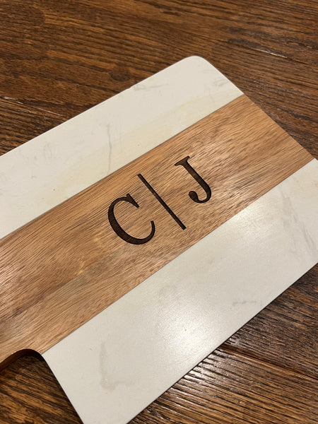 Marble & Acacia Charcuterie Board