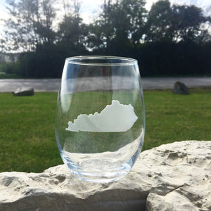 Stemless Wine Glass- State