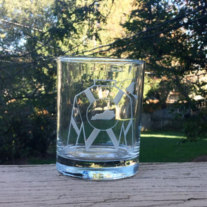 Jockey Silks Crisscross Bourbon Glass