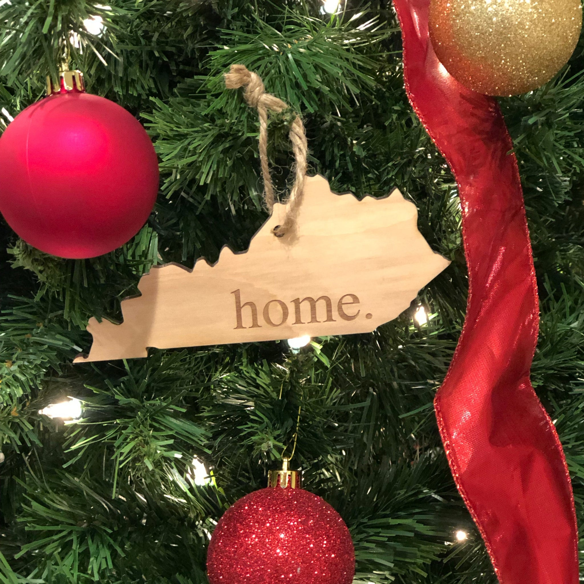 State Wood Ornament: home.