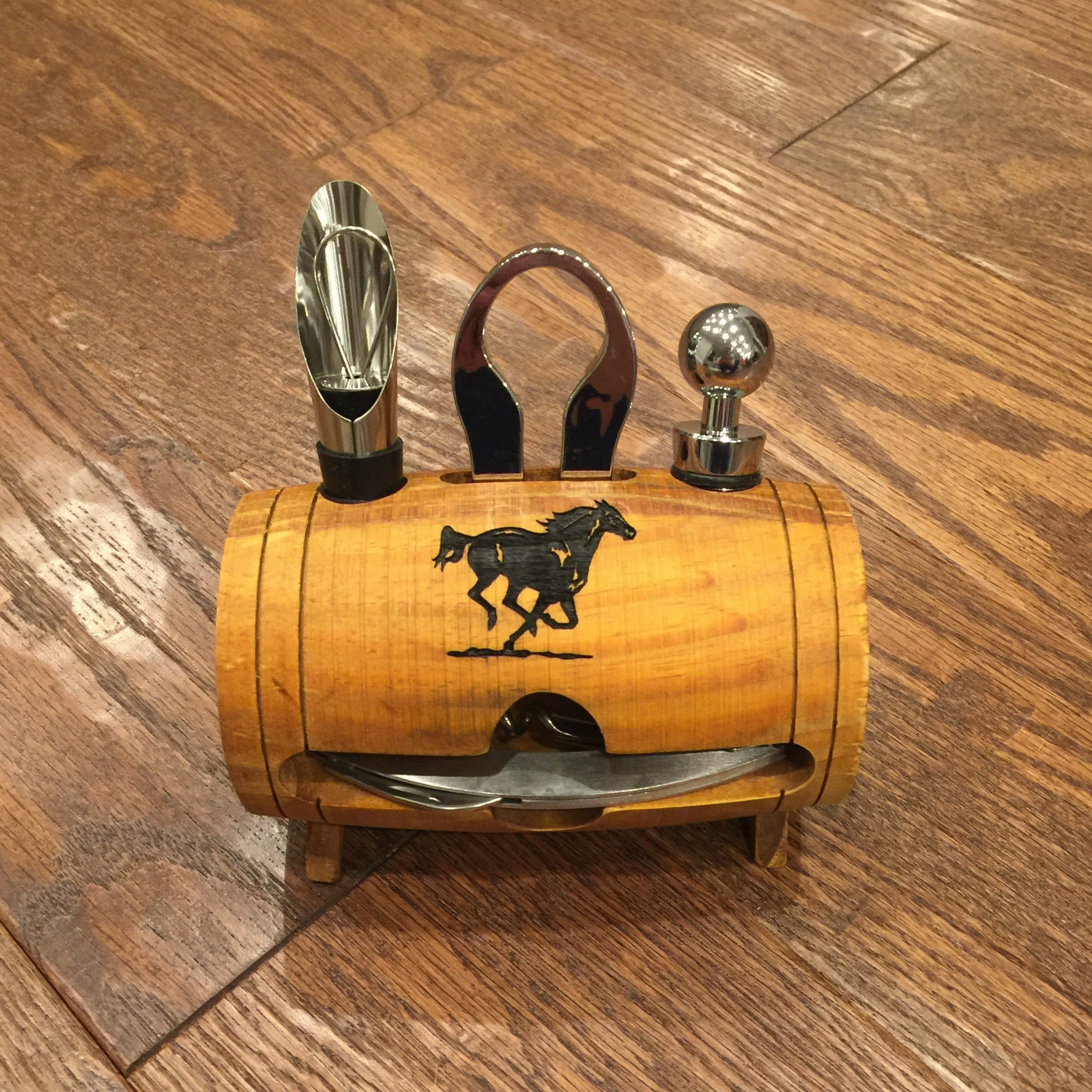 Wine Barrel Accessory Kit - Running Horse