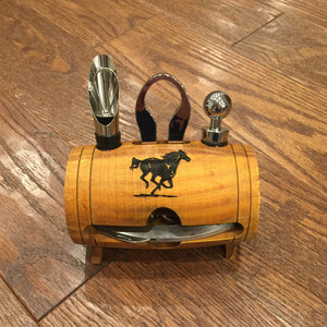 Wine Barrel Accessory Kit - Running Horse